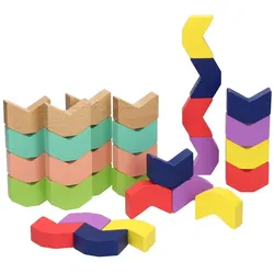 Holzklötze-Stapelspiel Regenbogen, 32-tlg.