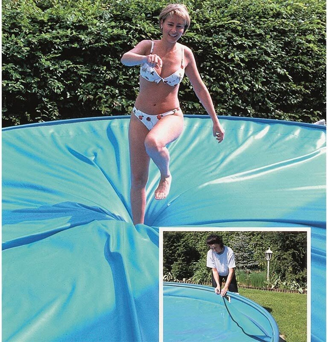 Pool Sicherheitsabdeckung SafeTop oval 500 x 1100 cm mit Keilbiese