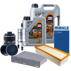 Inspektionspaket Mahle Filtersatz Liqui Moly 5W-30 für VW GOLF VI (5K1)