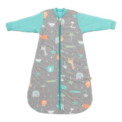 Babyschlafsack SCHLUMMERSACK "Schlafsack ohne Füßen 3.5 Tog" Gr. 80, grau (safari), Schlafsäcke, Baby, L: 80cm, Obermaterial: 100% Baumwolle CO., L:80cm