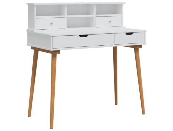 Makastle Schminktisch-Set 2-TLG. Weiß 100x50x103,5 cm Holz