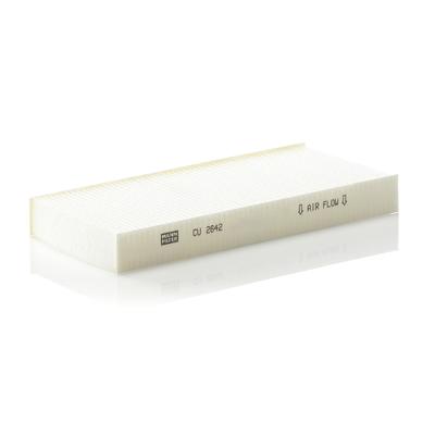 MANN-FILTER Filter, Innenraumluft Motorraum Beifahrerseite, unter der Wasserkastenabdeckung CU 2642 für RENAULT