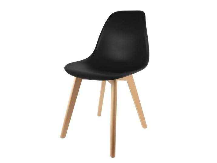 Chaise design scandinave à coque noir