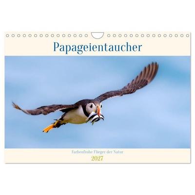 Papageientaucher - Farbenfrohe Flieger der Natur (Wandkalender 2027 DIN A4 quer), CALVENDO Monatskalender