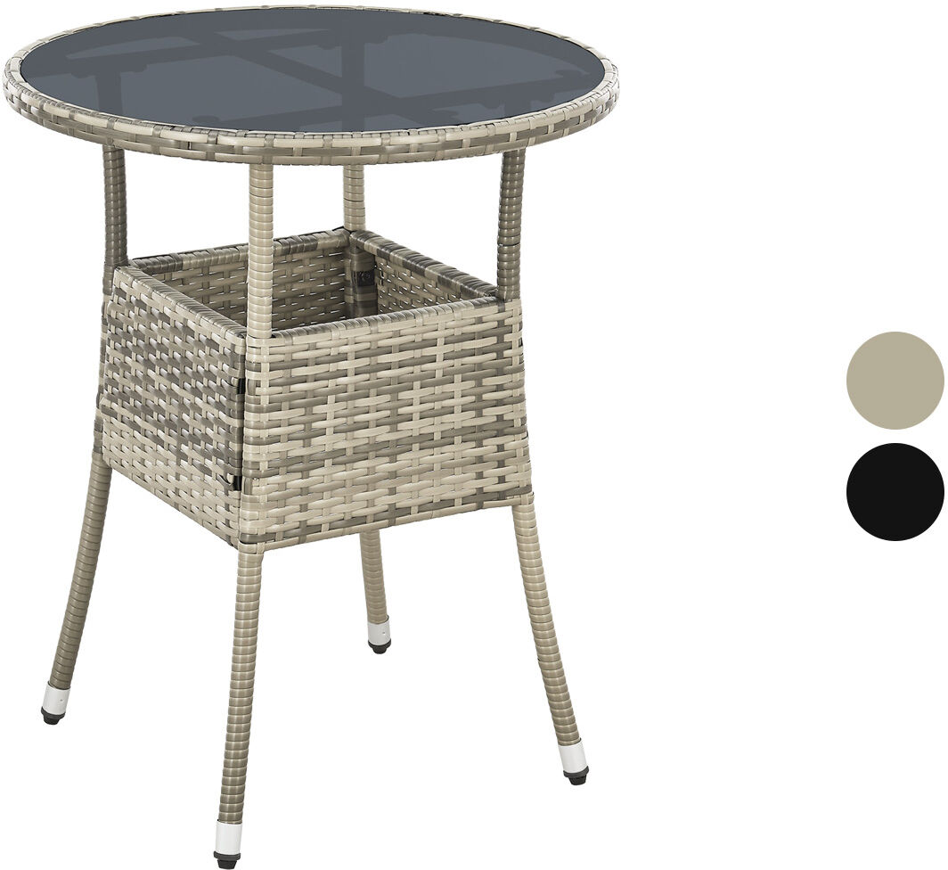 JUSKYS Polyrattan Gartentisch »Yoro« rund