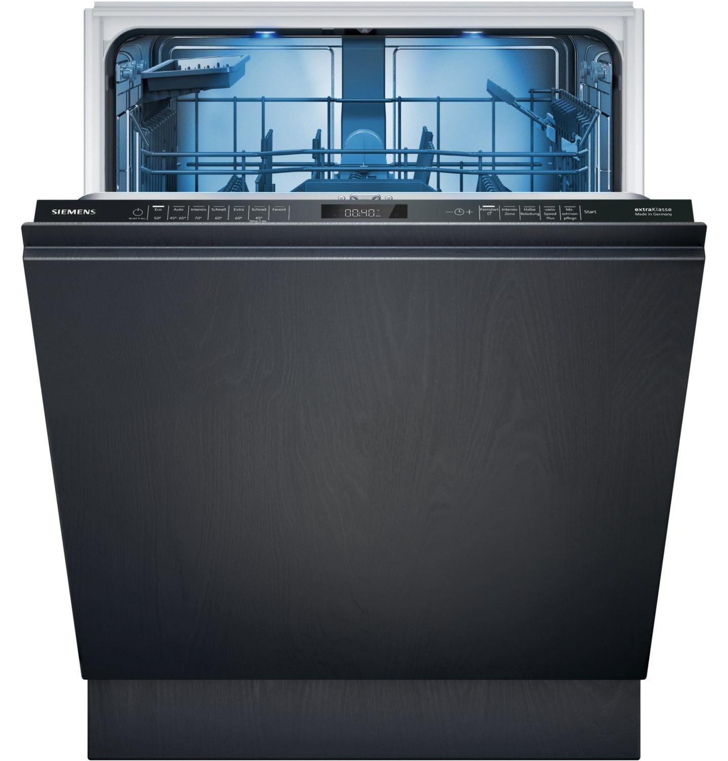 Siemens SN65EX01BD, Voll integriert, Standardgröße (60 cm), Schwarz, Touchsteuerung, Oberkorb, Korb & Schublade