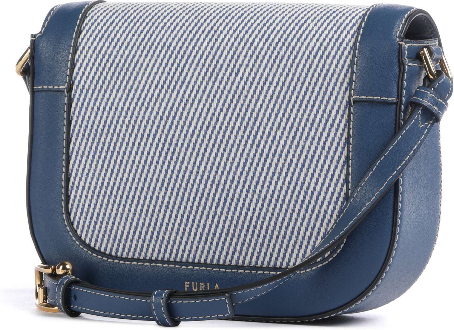 Furla Moonlight S Umhängetasche aus Leder, blau