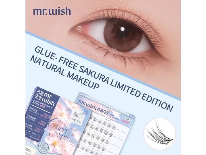 MR.WISH Lijmvrije Limited Sakura Natuurlijke Wimpers 40 Clusters