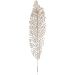 Chic Antique Feder mit Glitzer, H56/L10/B0,5 cm, champagner
