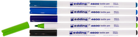edding Textilmarker, Blautöne, 5 Stifte