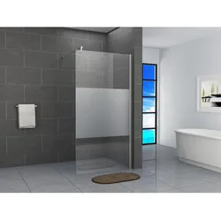 Fa-Bausysteme Walk-In Glas Dusche Teilsatiniert 90 cm