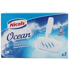 WC-Duftspüler Nicols Meeresfrische 3er Pack Frische für Ihr WC, zum Einhängen in das WC-Becken