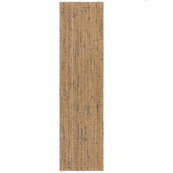 KADIMA DESIGN Jute Teppich handgewebt strapazierfähig naturfaser | 60x230cm