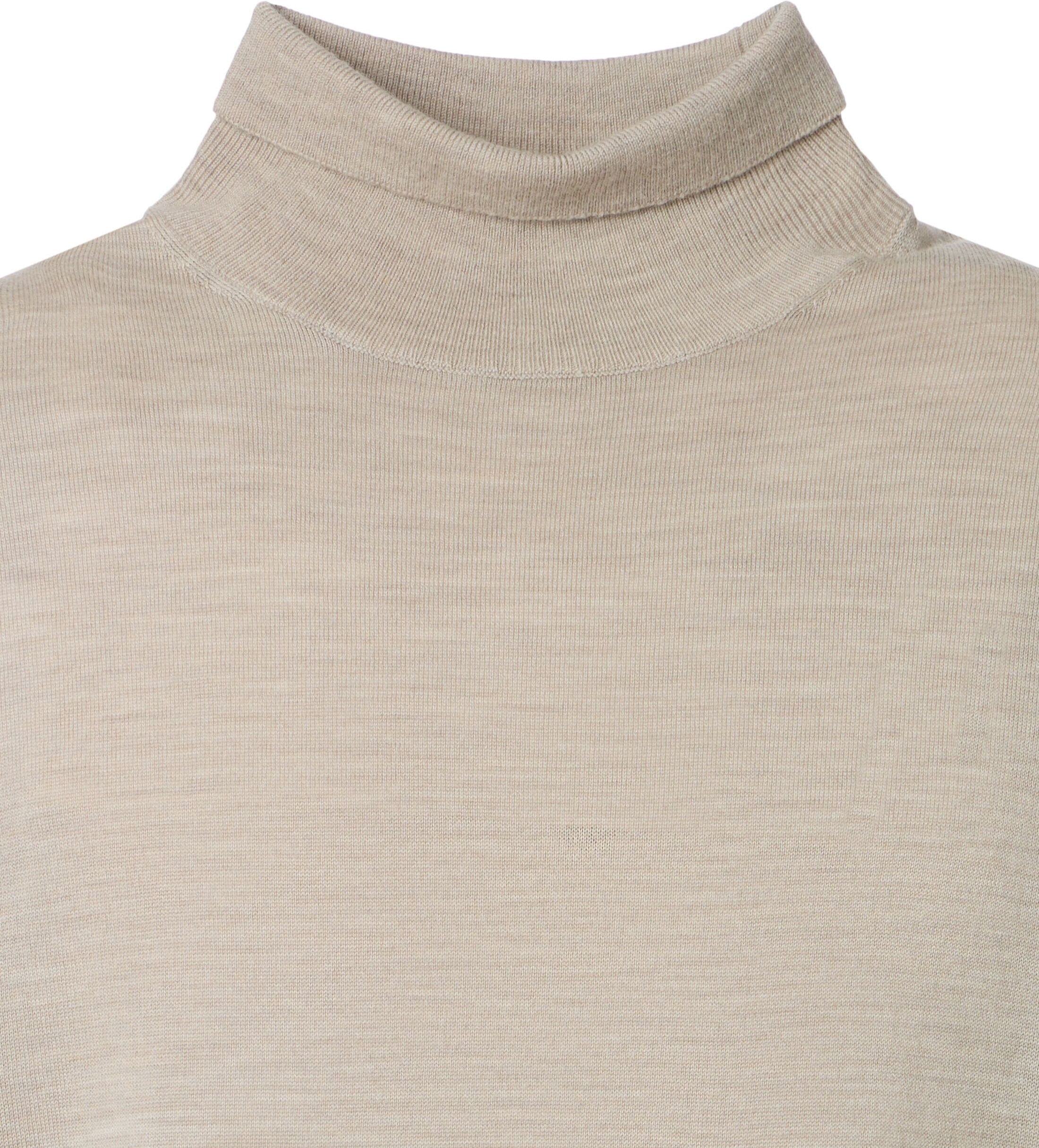 Rollkragenpullover VENTI "VENTI Rollkragenpullover uni", Herren, Gr. 3XL, beige, 100% Wolle, Pullover Rollkragenpullover