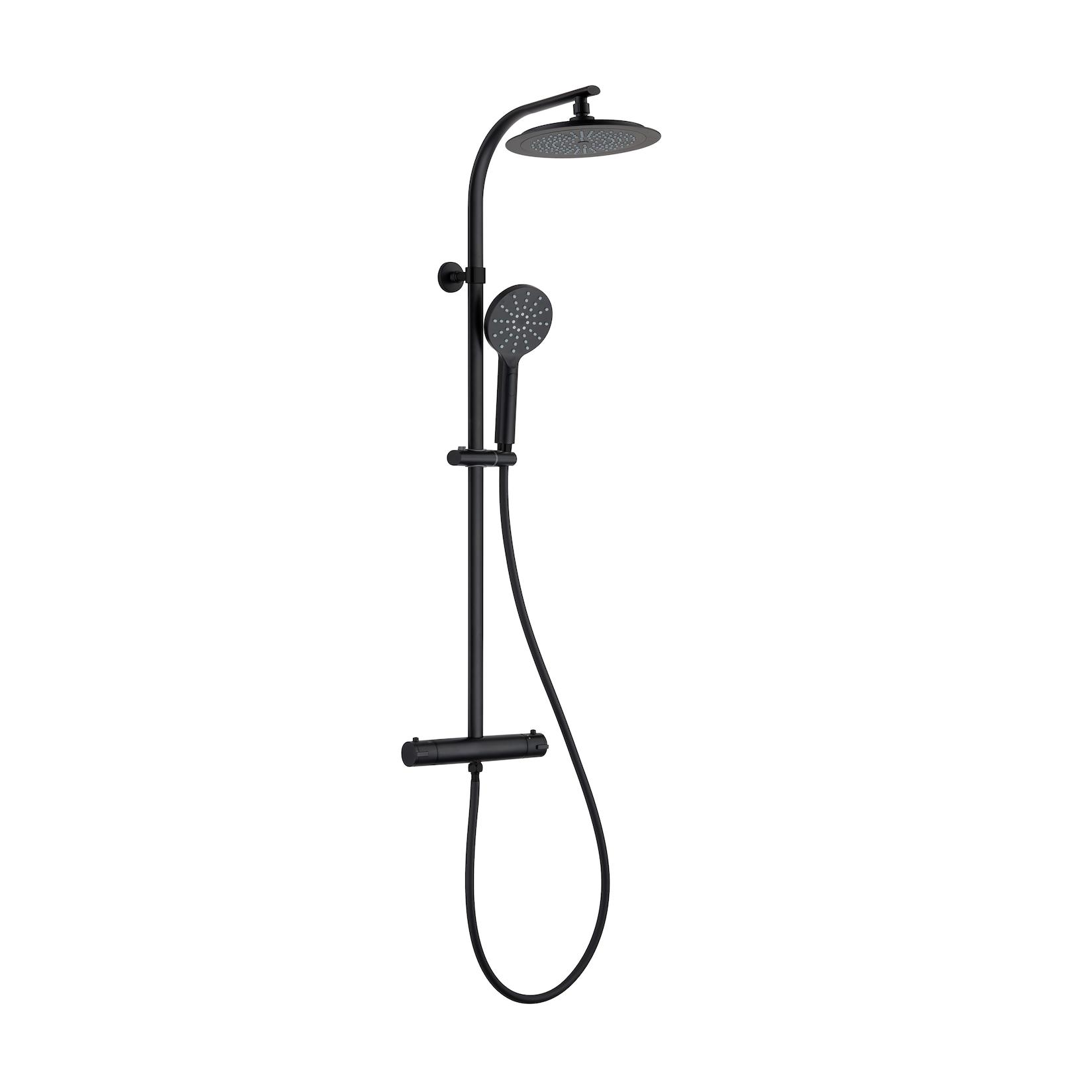Schütte Überkopf-Brauseset Madura Fresh, schwarz matt