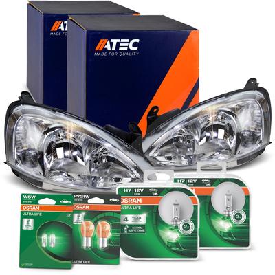 Atec 2x Scheinwerfer + Leuchtmittel [Hersteller-Nr. 40580737] für Opel