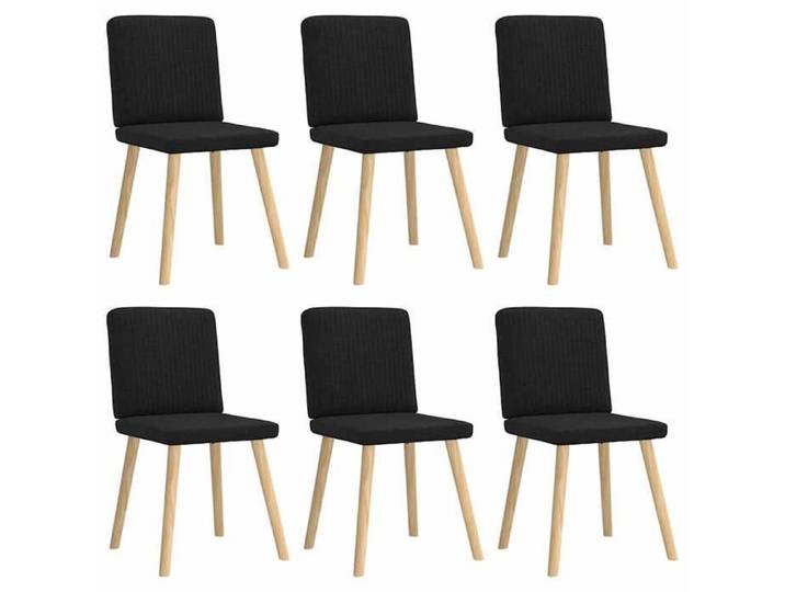 Mode Chaises à manger lot de 6 noir tissu - Pour adulte ou enfant - Poids maximal: 110 kg/siège_11655