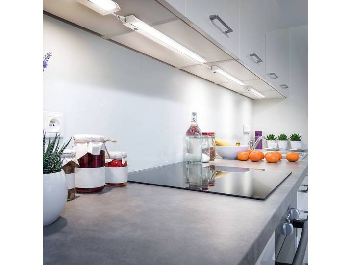 B.K. Licht LED-Unterschrankleuchte Gina, weiß, 2.700 K/4.000 K Gina, weiß / opal, für Küche, Kunststoff