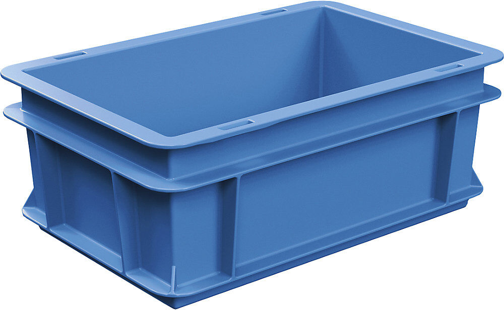 kaiserkraft Euro-Stapelbehälter, LxBxH 300 x 200 x 120 mm, blau, VE 10 Stk