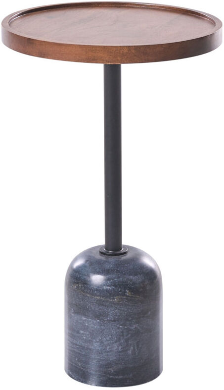 Fairmont Park Pedestal End Table Black/Grey 50cm H X 30cm W X 30cm D