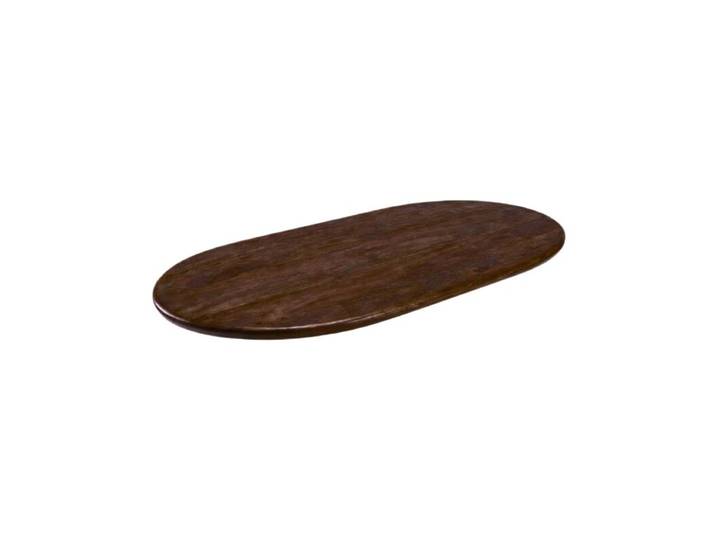 LABEL51 Eetkamertafel Tafelblad Halve Cirkel - Espresso - - 160 cm - Halve Cirkel