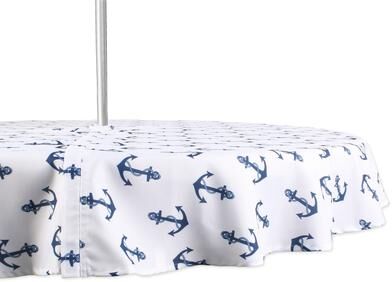 DII Anchors Print Outdoor Tablecloth 60x120