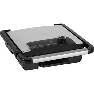 Princess 01.112425.01.001 Elektro Panini Grill Antihaftbeschichtung, Kontrollleuchte, klappbar Schwarz