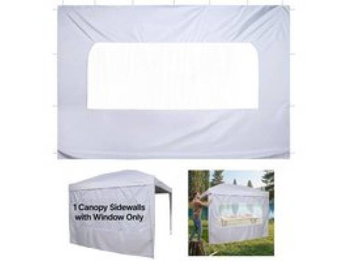 VEVOR 1x Seitenwand für Pavillon, Seitenteil für 3 x 3 m Faltpavillon, Wasserfeste Seitenplane mit Sonnenschutz PU-Beschichtung, inklusive Reißverschluss & Fenster für Outdoor-Events Marktstände, Weiß