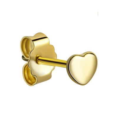 Single-Ohrstecker FIRETTI "Schmuck Geschenk Gold 333 Ohrschmuck einzeln Herz", gold (gelbgoldfarben), Ohrringe, Damen, Gelbgold 333