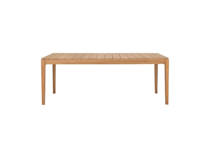 Ethnicraft - Table rectangulaire Bok OUTDOOR - Bois naturel - Teck massif - Designer Alain van Havre