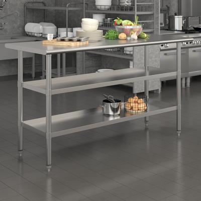 Flash Furniture NSF Certified Commercial 18-Gauge Stainless Steel Work and Prep Table