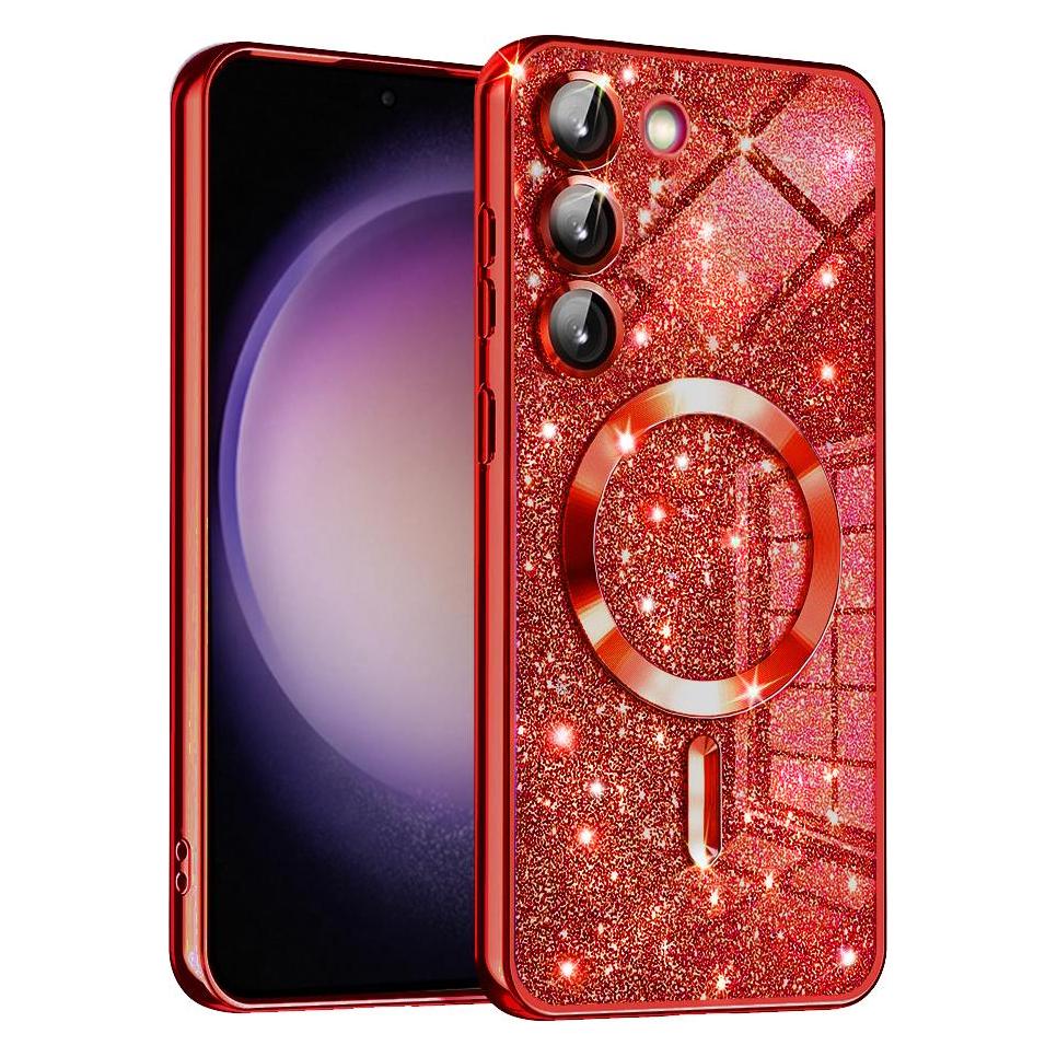 Techsuit - Luxury Glitter MagSafe - Samsung Galaxy S23 - Red (Samsung Galaxy S23) (56349852)