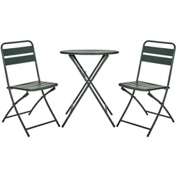 House Doctor Bistro Set im Café-Stil, Helo, 86, 73 cm, Ø 60 cm, grün
