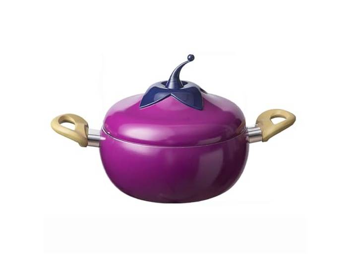 Tontopf, Multifunktions-Kochtopf mit Griffen for Thanksgiving-Grill(Eggplant pot)