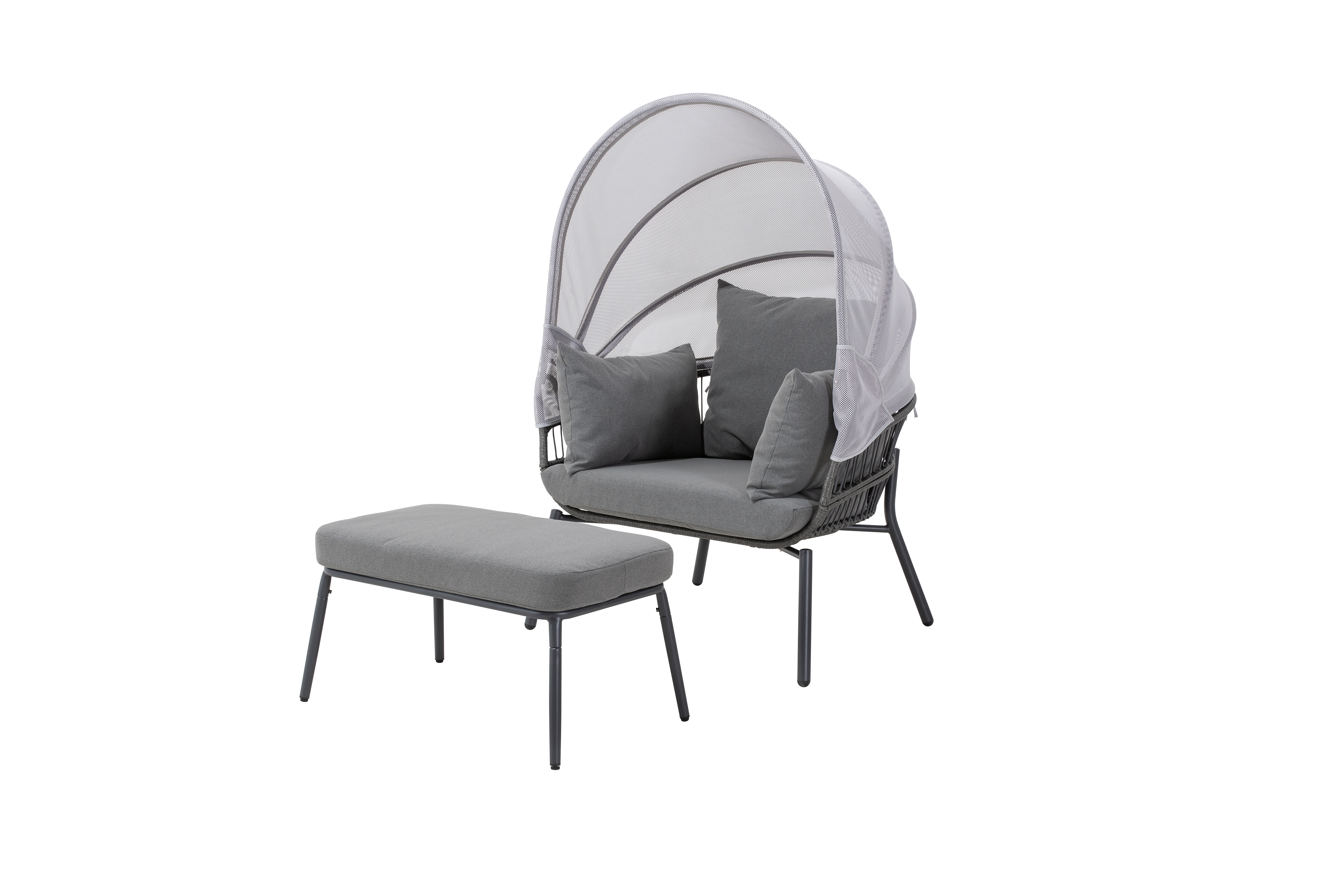 Sessel mit Fußhocker CLARA