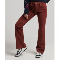 Superdry für Damen. W7010445A Kastanienbraune Mid-Rise-Skinny-Jeans aus Cord mit ausgestelltem Bein und mittlerer Leibhöhe (26/33), Lässig,