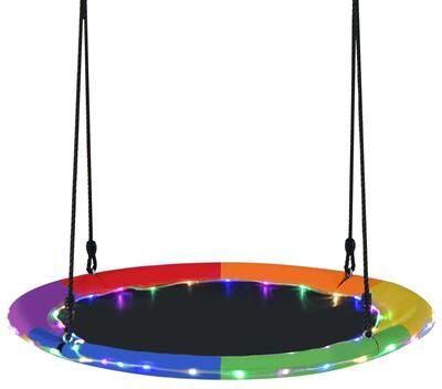 40'' Saucer Tree Swing 660 LBS for Kids Adults Outdoor with LED Lights