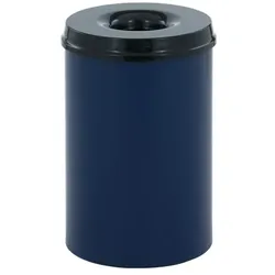 kaiserkraft Papierkorb, selbstlöschend, Abfalleimer, Blau