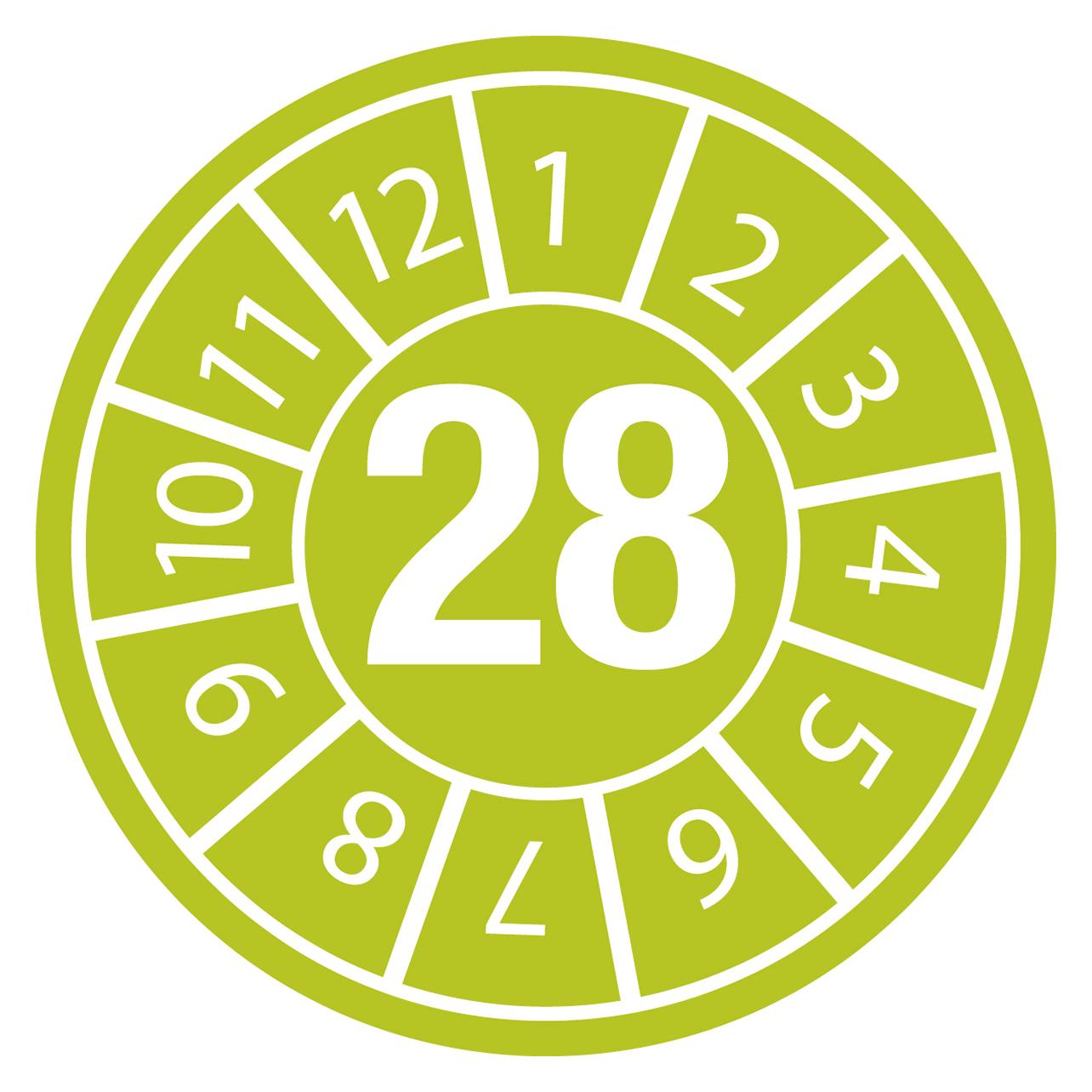 Brady DATE INSPECTION LBLS B-500 28 - DIA 25, DATE 28-DIA 25 B-500 (250 Etiketten) (833983)