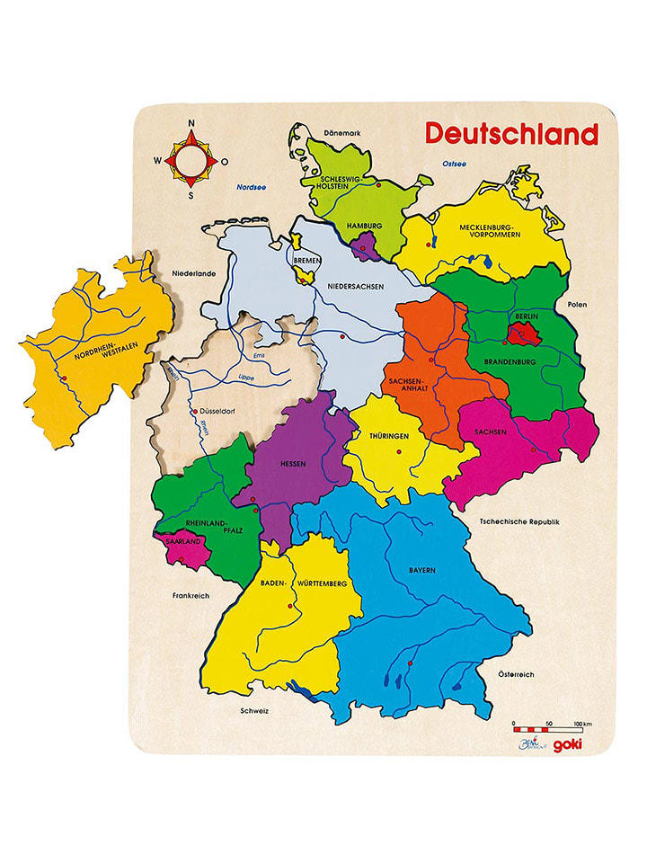 Goki Einlegepuzzle "Deutschland II" - ab 4 Jahren - onesize