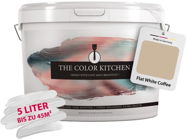 A.S. Création Wandfarbe The Color Kitchen Flat White Coffee Beige Matt 5,00 l Hohe Deckkraft (DD125665)