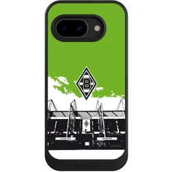 Nivocase Hülle für Google Pixel 9a Handyhülle NIVOcore Case Schwarz Borussia Mönchengladbach Fanartikel (Google Pixel 9a), Smartphone Hülle, Schwarz