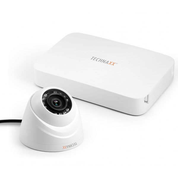 Technaxx TX-49, Überwachungsgerät für 4 Kameras, Bewegungserkennung, Alarmaktivierung