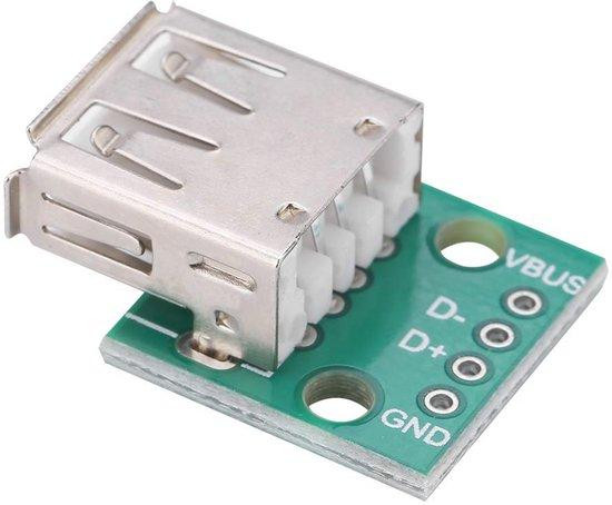 10x USB Type A Vrouwelijke Breakout Board DIP Connector voor DIY Projecten