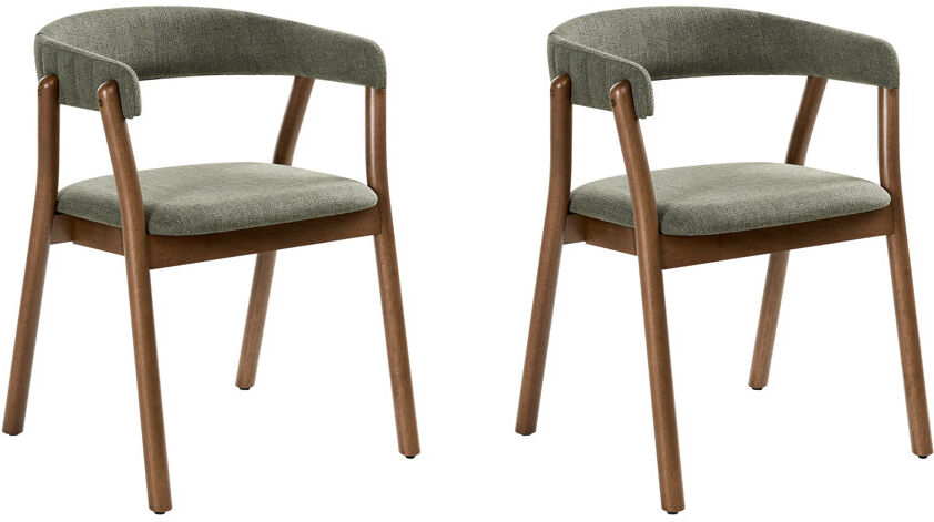 Ophelia & Co. 45cm H Fabric Upholstered Upholstered Back Armchair Green 77cm H X 58cm W X 56cm D