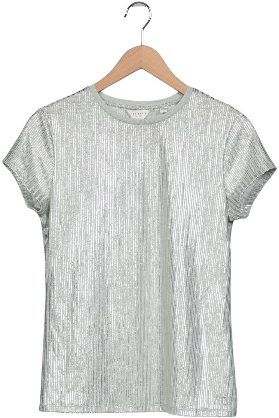TED Baker Damen T-Shirt, Silber, Gr. EU 40 (Ted Baker 3), kein / Etikett - Second Hand