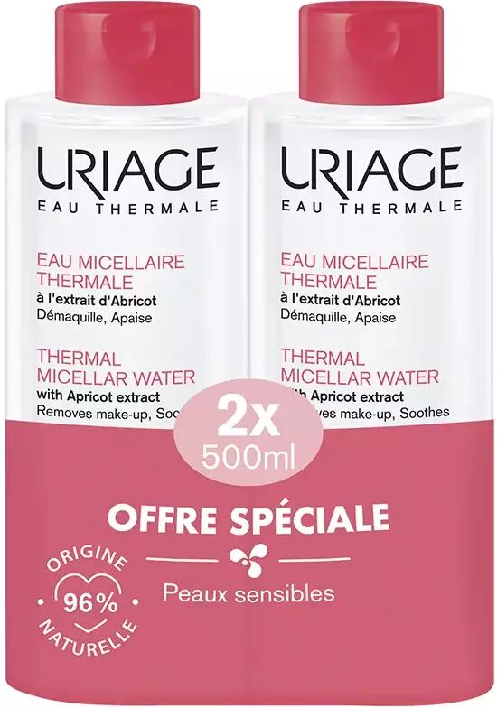 Uriage Thermal Micellar Water for Sensitive Skin 2 x 500ml Pack
