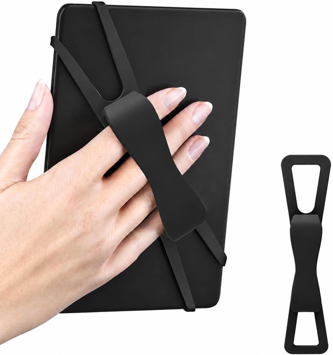 INF Bequemer Handgurt für Kindle Tablets - Verbesserter Halt Schwarz