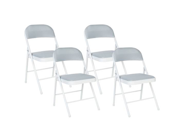 KLAPPSTUHL 4er-Set Metall Grau Sparks