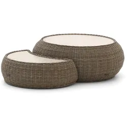 Intenso Santa Ninfa Loungetisch-Set ø 101 cm/41x82x22 cm
